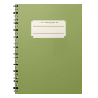 Caderno Espiral Composição de Cor Sólida Clássica Vintage