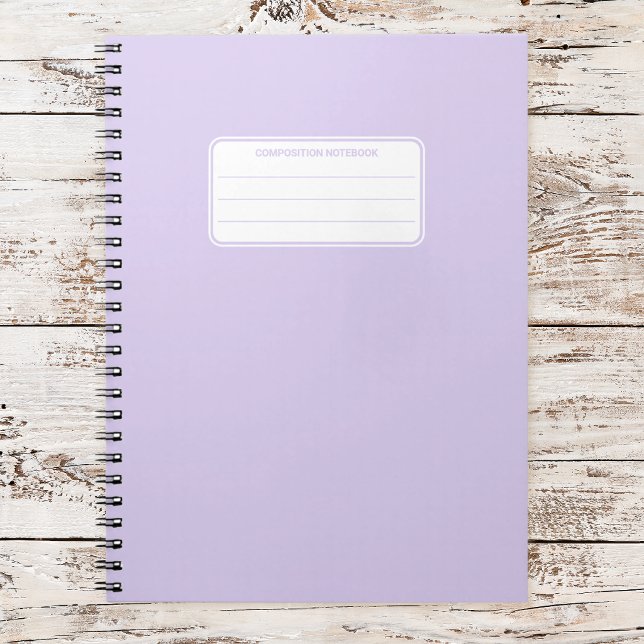 Caderno Espiral Composição de Cor Sólida Pastel Suave Estética (Criador carregado)