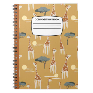 Caderno Espiral Composição de Girafa