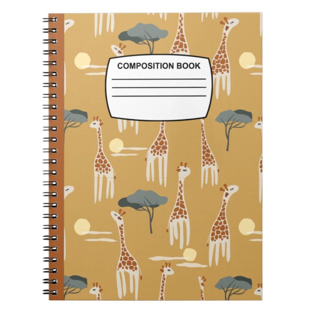 Caderno Espiral Composição de Girafa (Frente)