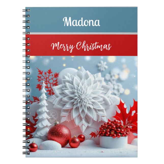 Caderno Espiral Composição Flor de Inverno (Frente)