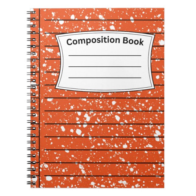 Caderno Espiral Composição Laranja (Frente)
