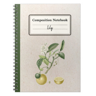Caderno Espiral Composição Personalizada Dos Limões Cultivados À M