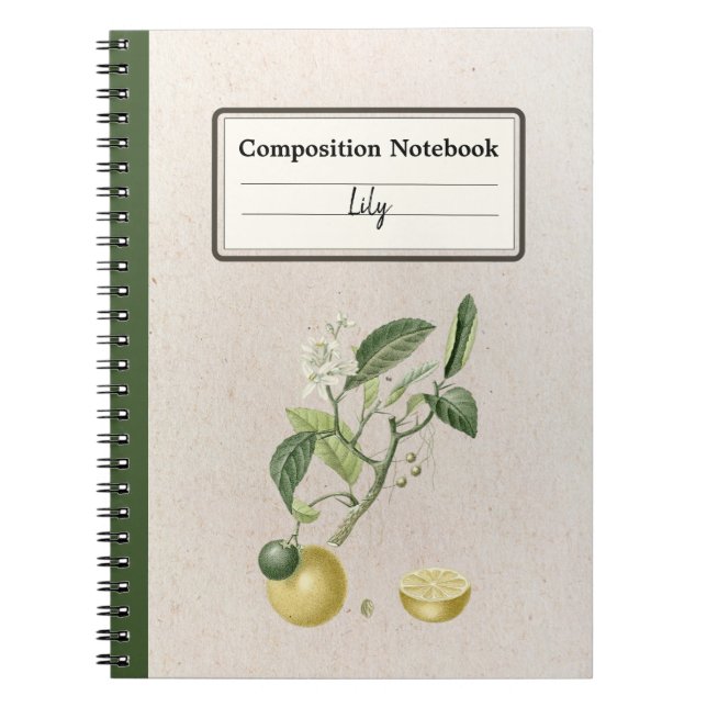 Caderno Espiral Composição Personalizada Dos Limões Cultivados À M (Frente)