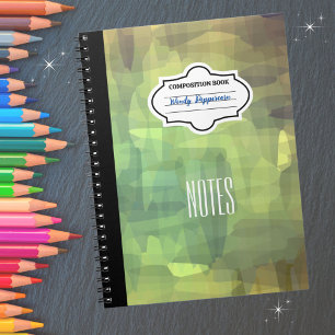 Caderno Espiral Composição Personalizada Padrão da Camo do Na moda