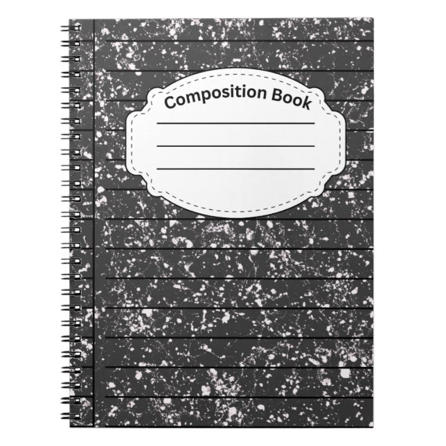 Caderno Espiral Composição Preta (Frente)