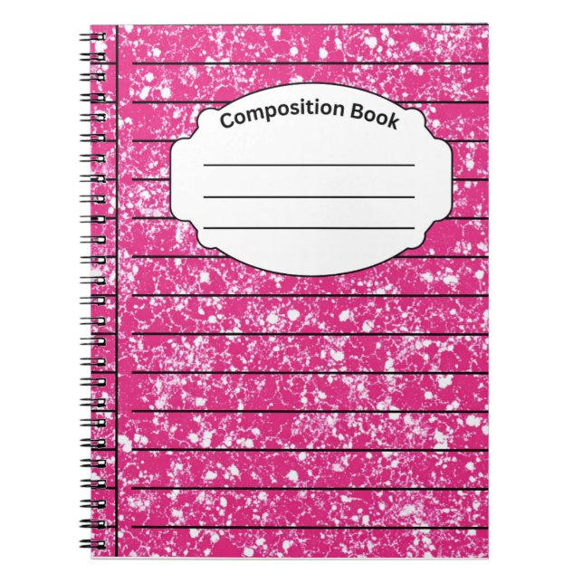 Caderno Espiral Composição Rosa (Frente)