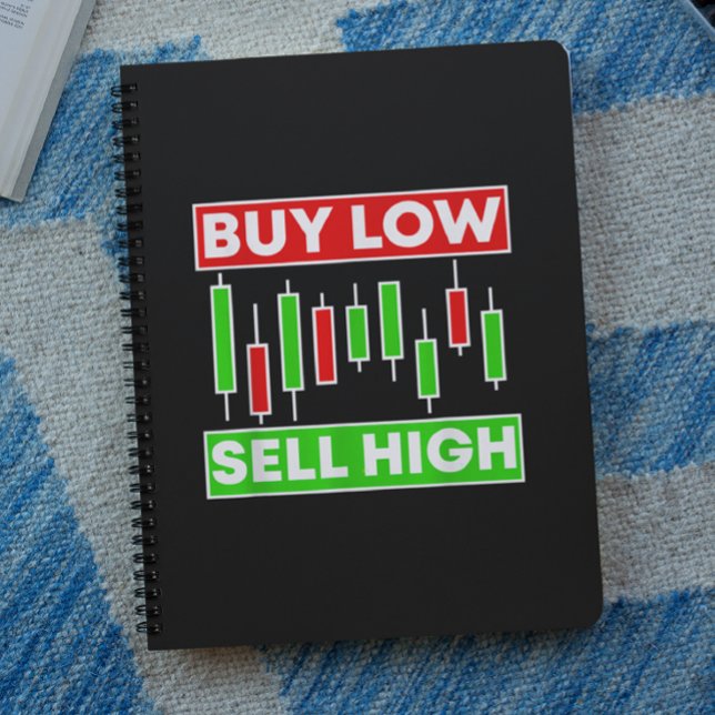 CADERNO ESPIRAL COMPRAR BAIXO VENDE ALTO CANDATO DE NEGOCIAÇÃO (buy low sell high trader notebook)