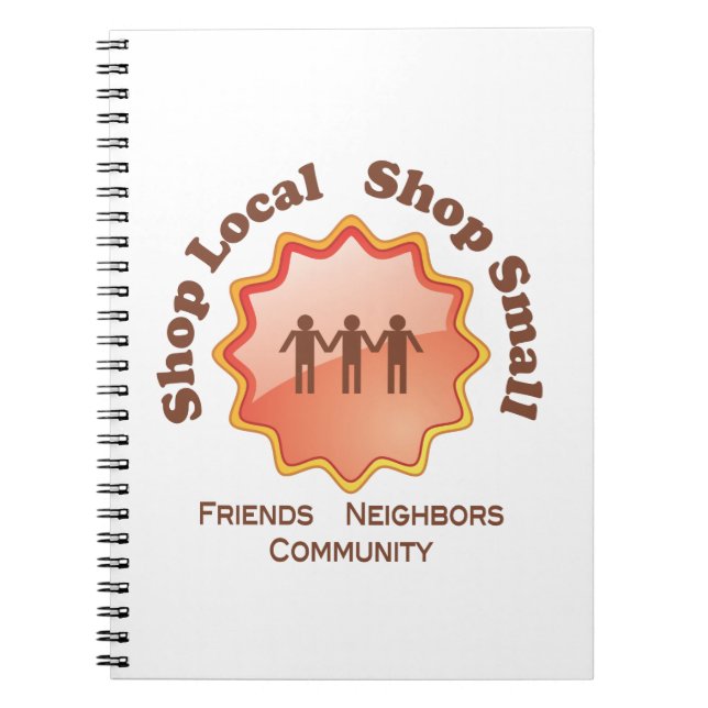 Caderno Espiral Comprar Local, Comprar Pequeno (Frente)