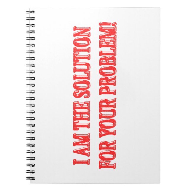 Caderno Espiral Comprar Trabalho de arte, Design, "EU SOU A SOLUÇÃ (Frente)