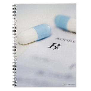 Caderno Espiral Comprimidos na prescrição escrita