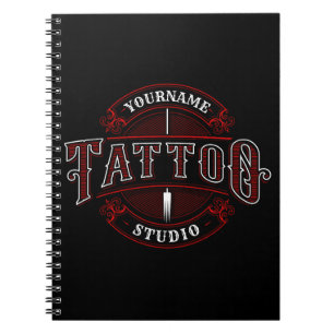 Caderno Espiral Compro Tatto Studio de NOME ADD do Estilo Tradicio
