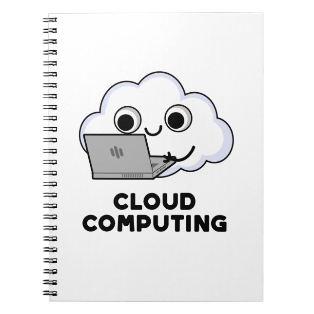 Caderno Espiral Computação em Nuvem Piada de Computador Meteorolog (Frente)