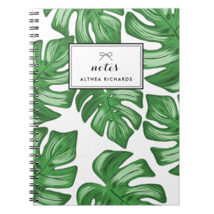 Caderno Espiral Computador portátil cliente tropical com Folha de