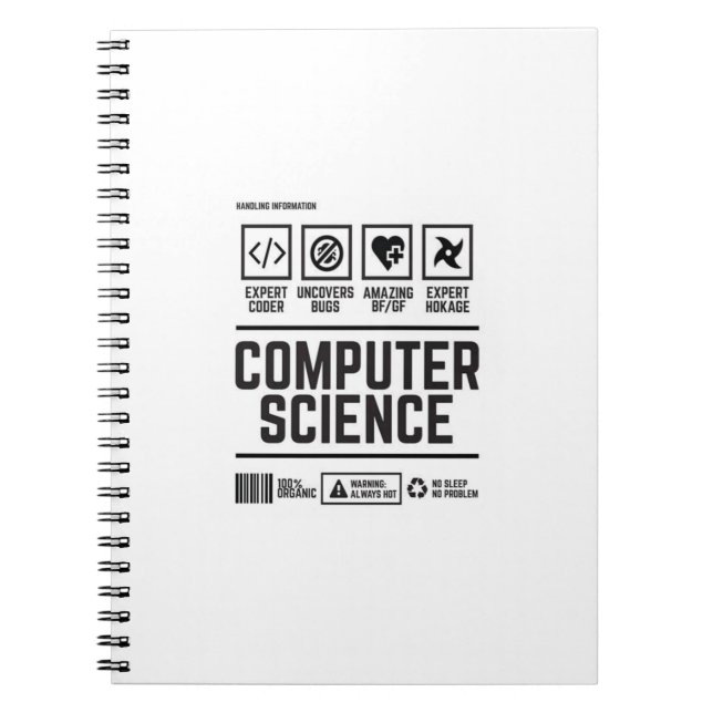 Caderno Espiral computer science (Frente)