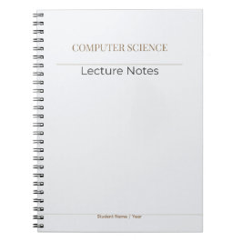 Caderno Espiral Computer Science Notebook – Minimal Academic Editi