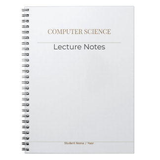 Caderno Espiral Computer Science Notebook – Minimal Academic Editi