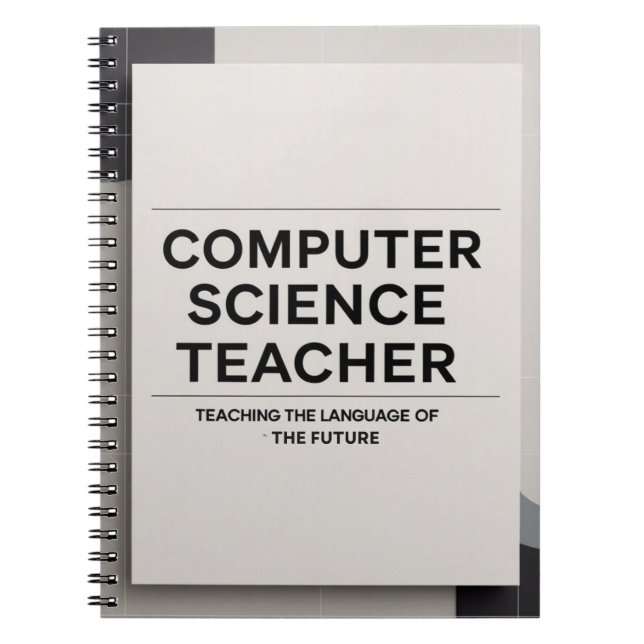 Caderno Espiral Computer Science Teacher (Frente)
