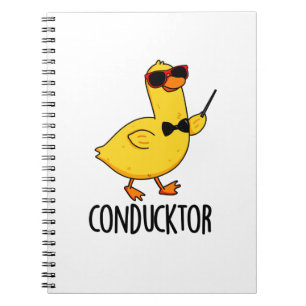 Caderno Espiral Con-dutor Música Divertida Pato Maestro Pun 