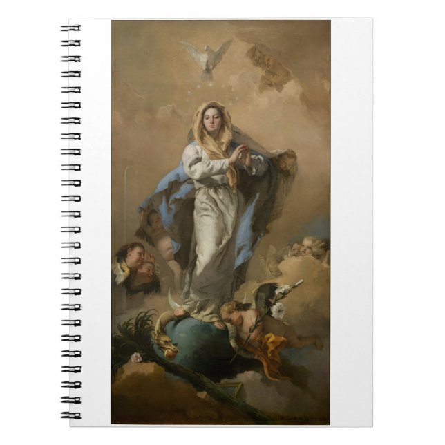 Caderno Espiral Conceito imaculado de Giovanni Tiepolo (Frente)