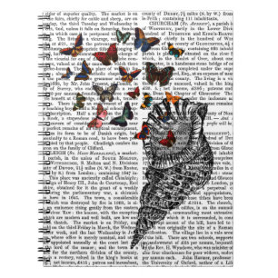 Caderno Espiral Conch Shell e Borboletas 2