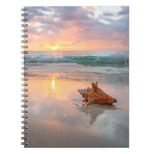 Caderno Espiral Conch Shell na praia Jamaica