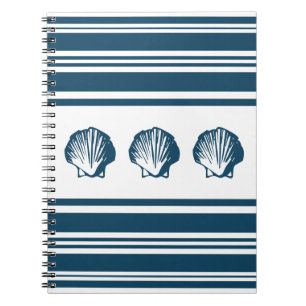Caderno Espiral Conchas e listras