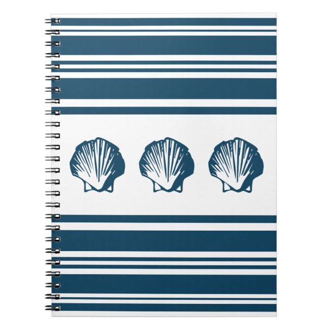 Caderno Espiral Conchas e listras (Frente)