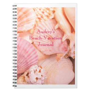 Caderno Espiral Conchas rosa
