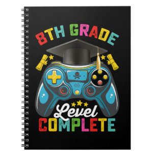 Caderno Espiral Concluído o Nível da 8ª Série Graduação Jogos Game