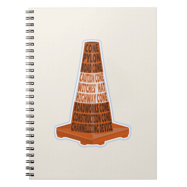 Caderno Espiral Cone Orange Taraffic cone (Frente)