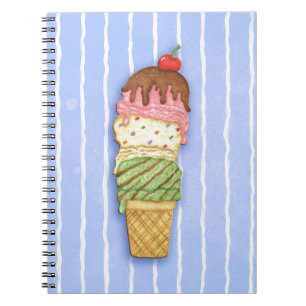 Caderno Espiral Cone sorvete