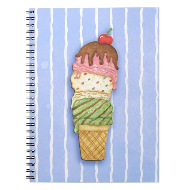 Caderno Espiral Cone sorvete (Frente)