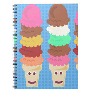Caderno Espiral Cones de Sorvete Super Decker