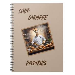 Caderno Espiral Confeiteiro Girafa: Alcançando Novas Alturas,