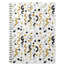 Confete Dourado Prata Preto
