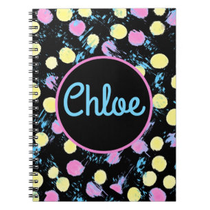 Caderno Espiral Confetti Paint Splash Multicolor Personalizado