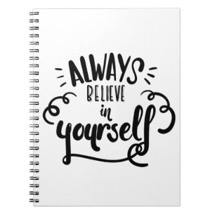 Caderno Espiral Confiança, atitude de felicidade Citação Motiva