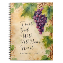 Caderno Espiral Confie em Deus com Todo o Seu Coração Provérbios 3