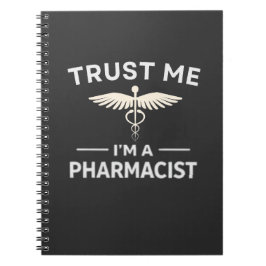 Caderno Espiral Confie em Mim Sou um Farmacêutico Camisa de Farmác