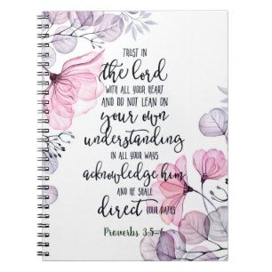 Caderno Espiral Confie no Senhor floral