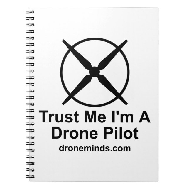 Caderno Espiral Confie que eu mim é um piloto do zangão (Frente)