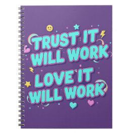 Caderno Espiral Confie que vai funcionar, ame que vai funcionar
