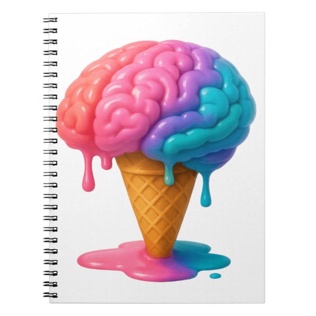 Caderno Espiral Congelamento cerebral: Ideias doces derretendo rap (Frente)