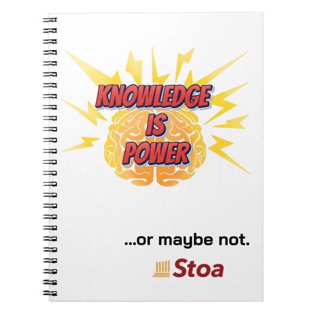 Caderno Espiral Conhecimento é Power notebook (Frente)