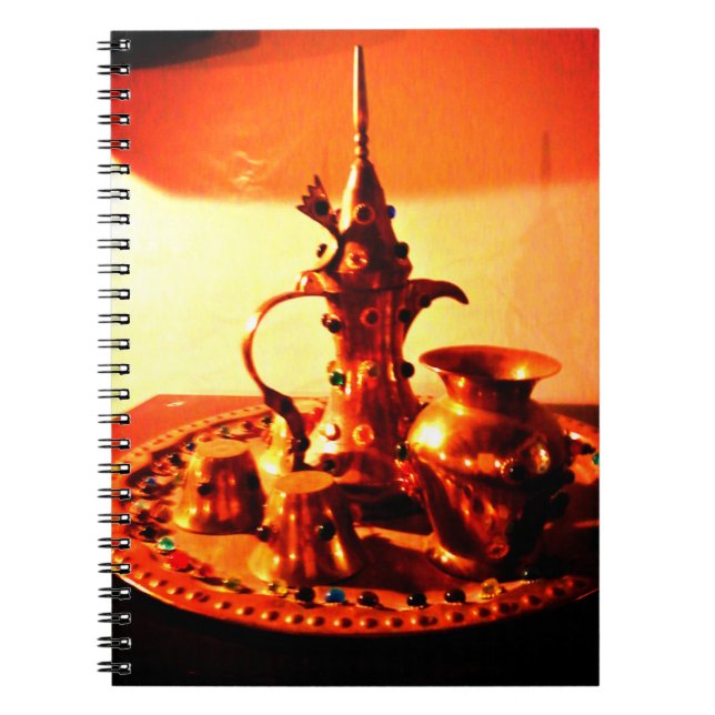 Caderno Espiral Conjunto de Café Árabe (Frente)