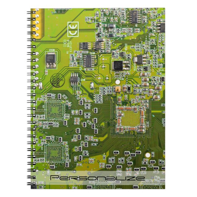 Caderno Espiral Conjunto de circuito impresso Circuito verde PCB C (Frente)