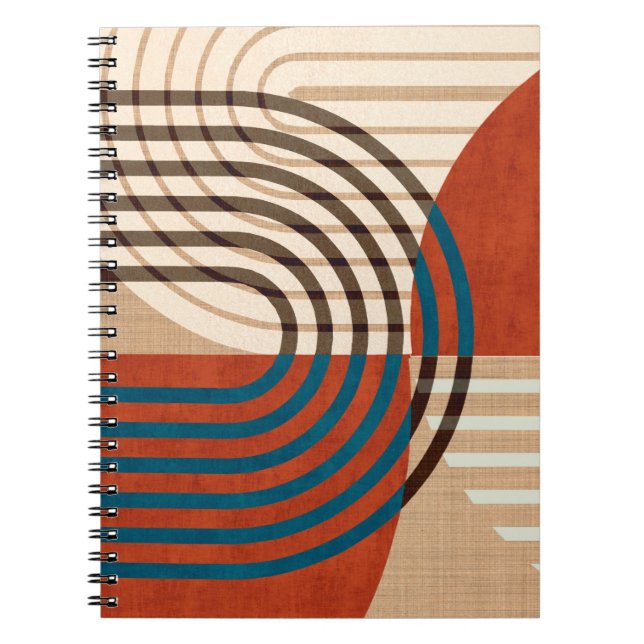 Caderno Espiral Conjunto de impressões retrorreflectores de arte d (Frente)