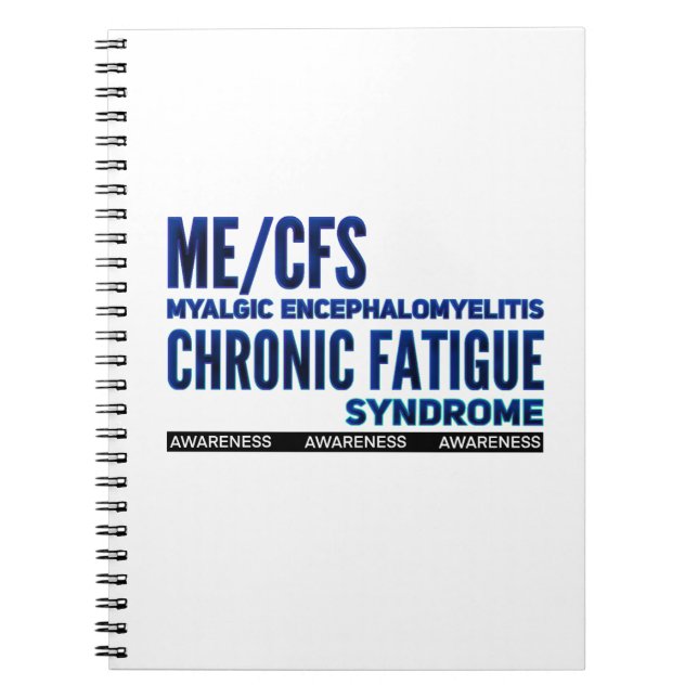 Caderno Espiral Consciência da fadiga crônica ME/CFS (Frente)