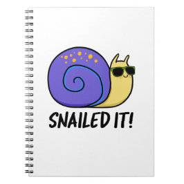 Caderno Espiral Consegui Engraçado Trocadilho de Caracol